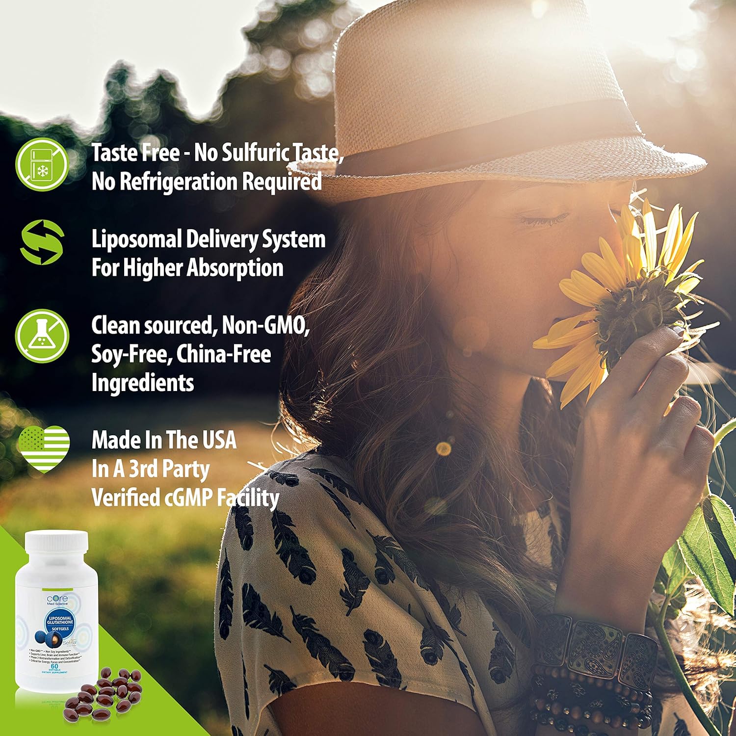 3 Month Supply of Core Med Science Liposomal Glutathione & Vitamin C Softgels