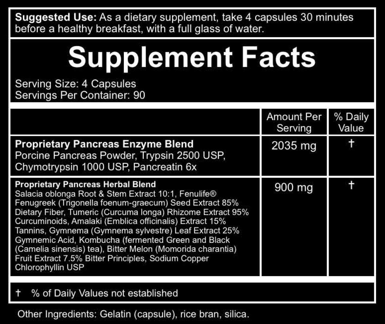 3-Month Supply of Grace LongLife Energy Enzymes - Pancreatin 6X for Digestive Support - 100% Whole Food with Trypsin, Chymotrypsin, Probiotics, Turmeric, and Herbs