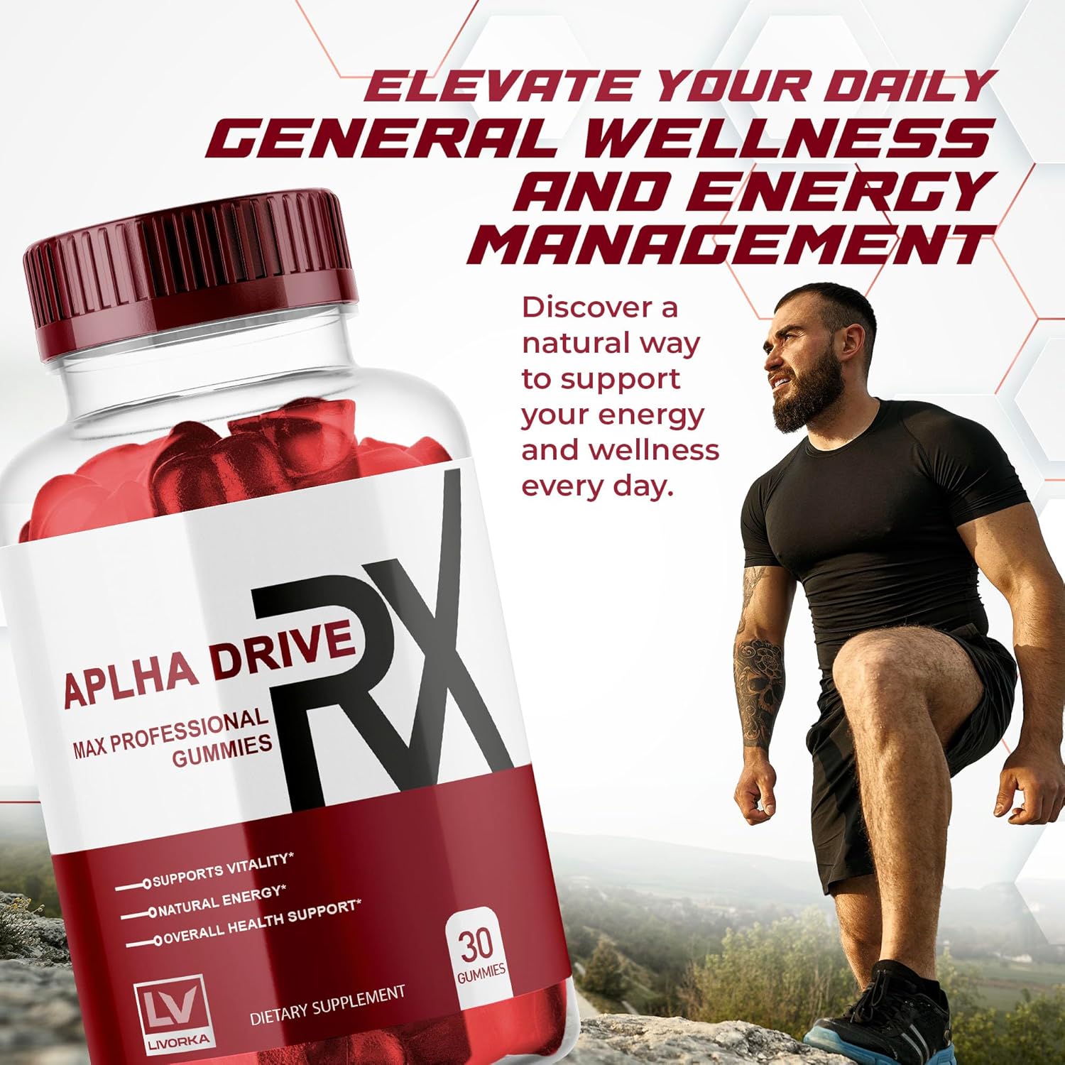 3 Pack Alpha DriveRX Gummies - 90 Gummies for 3 Months, Advanced Formula