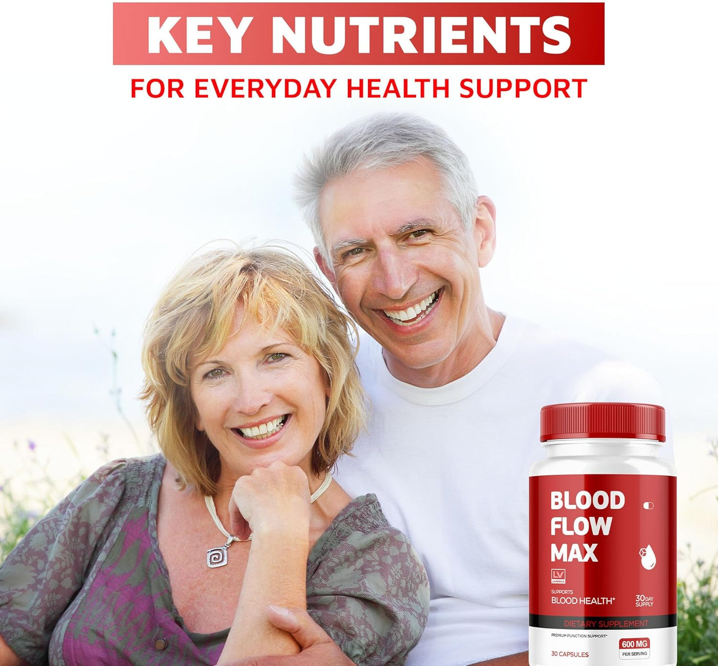 3 Pack Blood Flow Max Capsules for General Wellness - 90 Pills for 3 Months of Blood Support