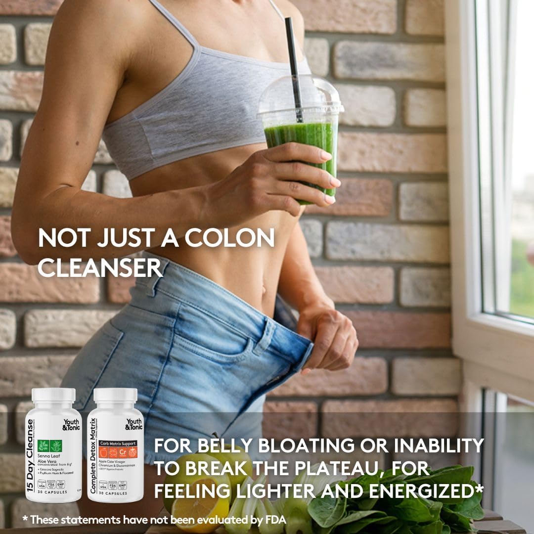 3-Pack Detox Cleanse Kit for Weight Management - Colon Cleanser, Water Loss Pills, Probiotics, Dandelion, ACV - Boost Metabolism, Reduce Bloating - 90 Pills