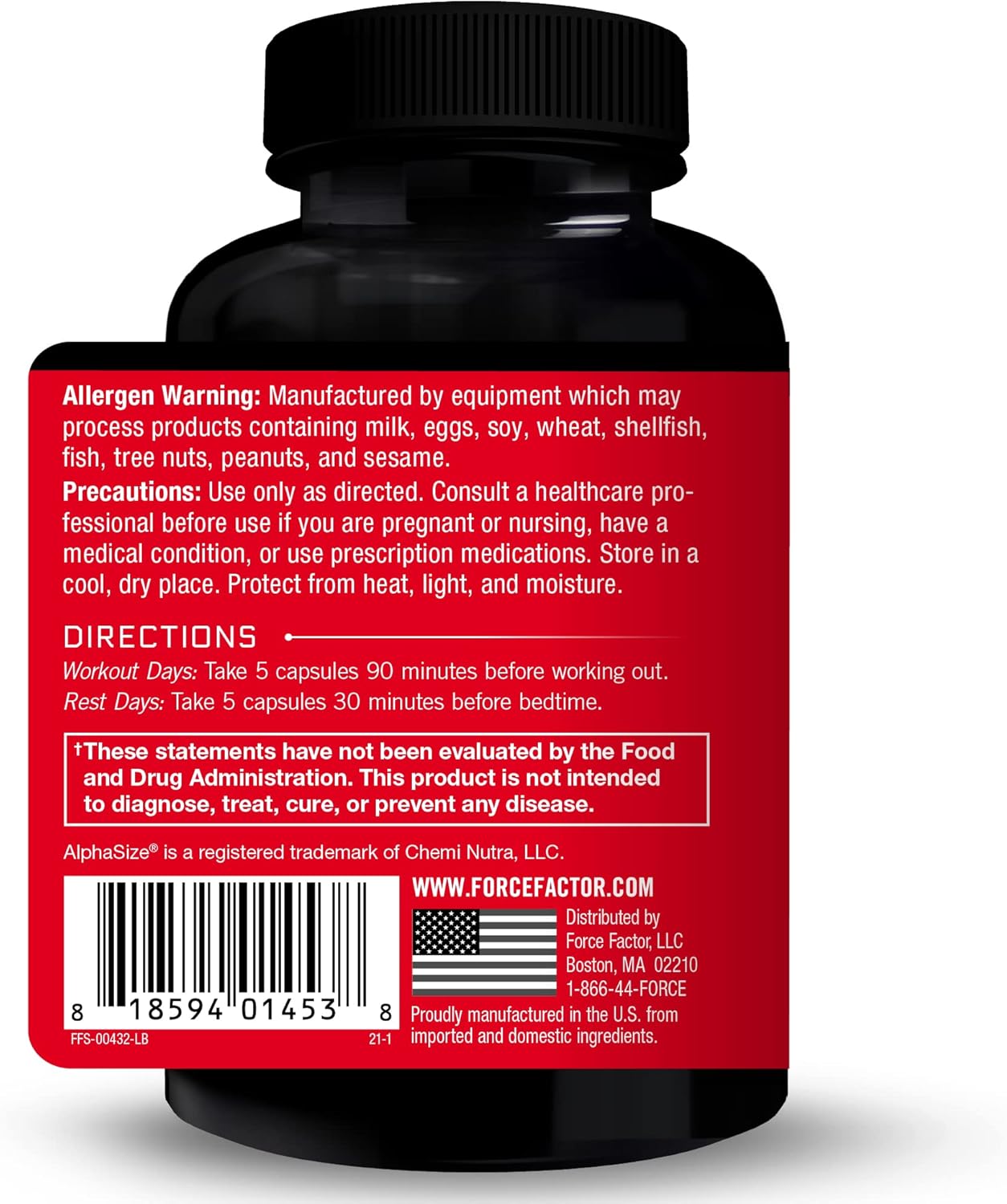 3-Pack Force Factor Prime HGH Supplement for Men - Activates HGH Secretion, Boosts Workout Force, & Enhances Performance with AlphaSize, 225 Count