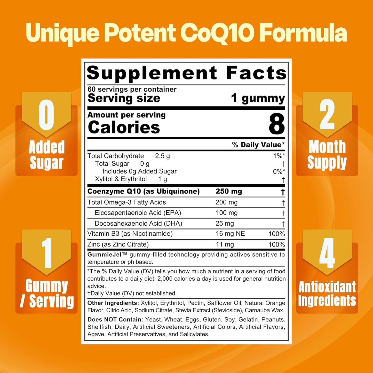 3-Pack Immune Support Gummies with Vitamin ADK, B12, and CoQ10-250mg