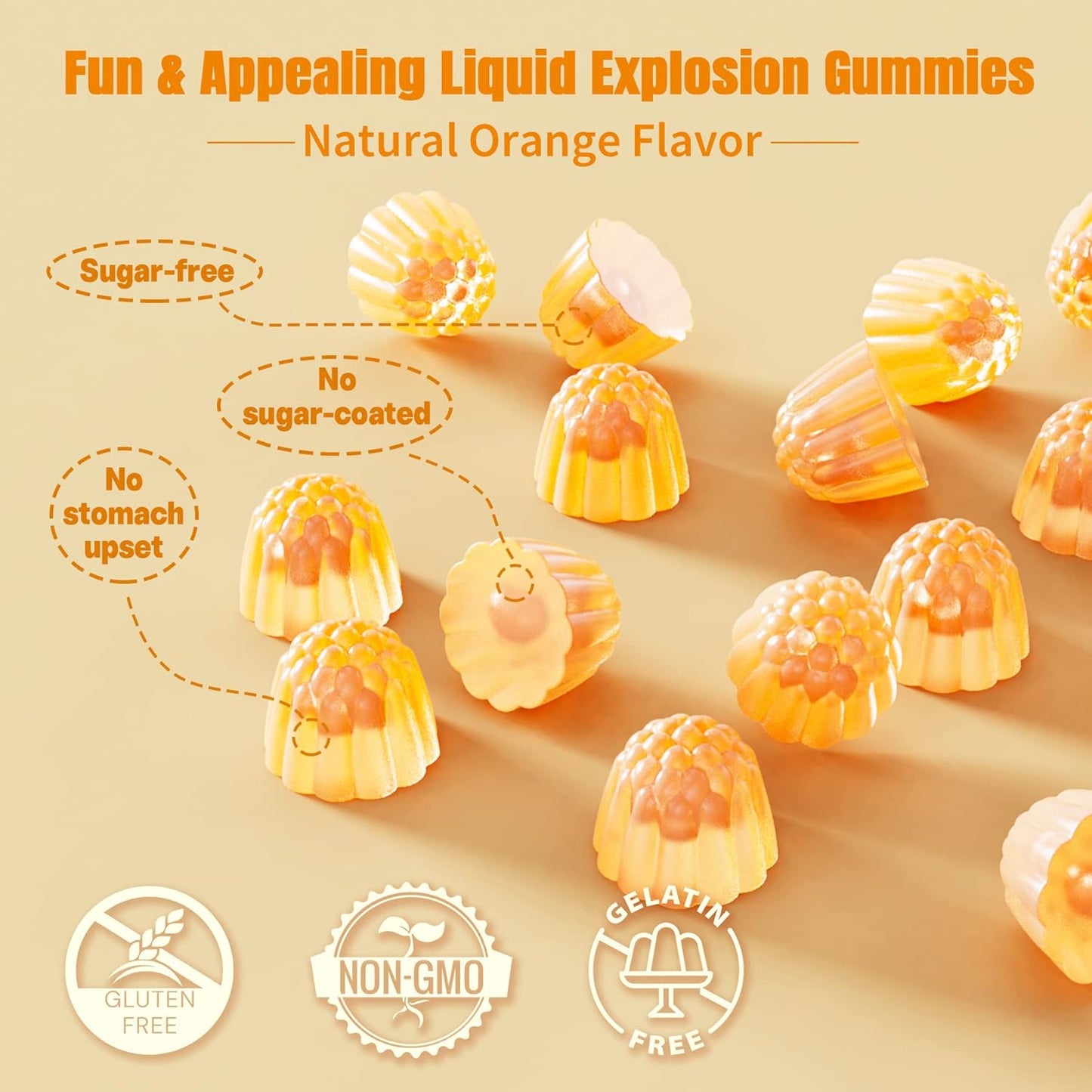 3-Pack Immune Support Gummies with Vitamin ADK, B12, and CoQ10-250mg