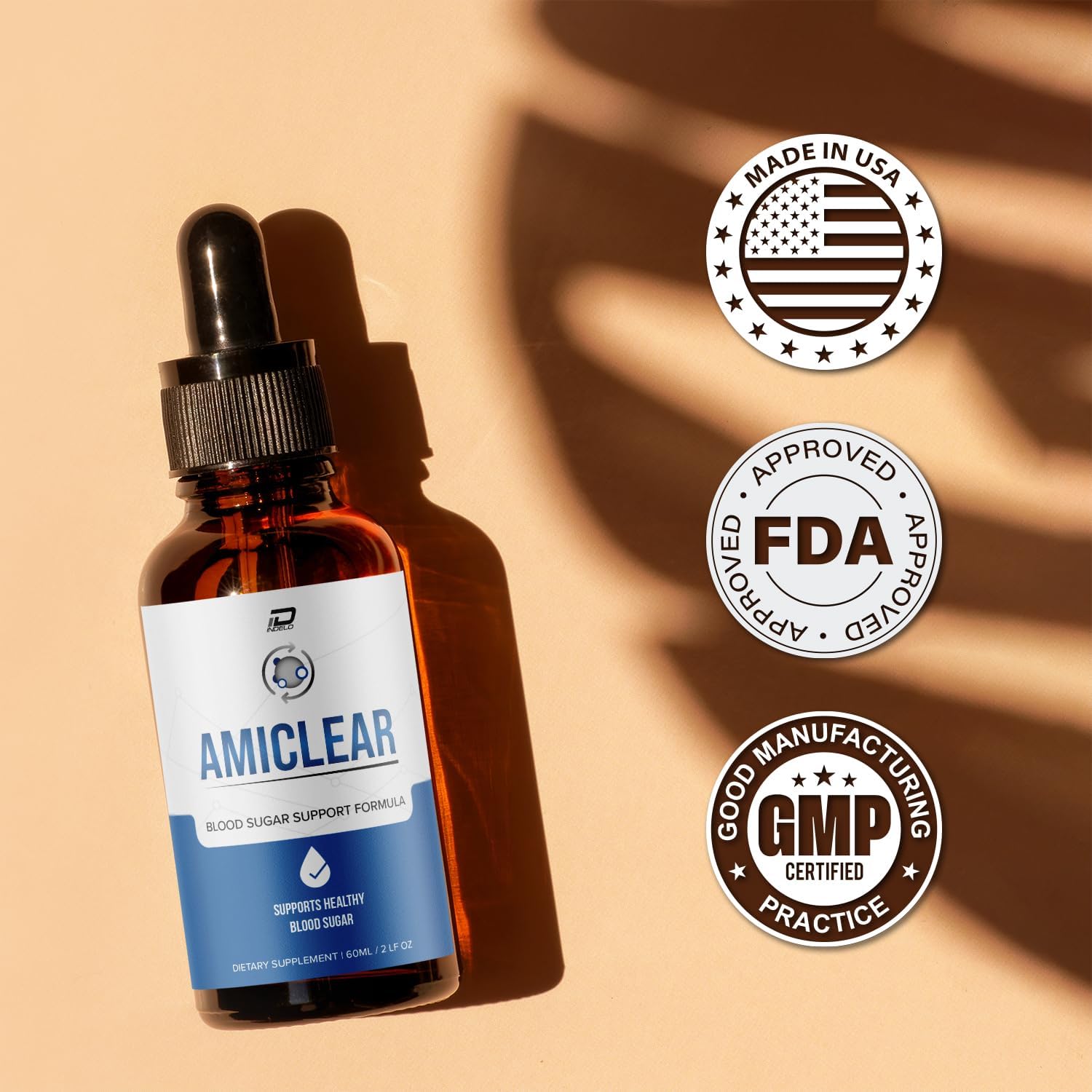 3 Pack Indelo Amiclear Drops - Extra Strength Grape Seed Dietary Supplement Liquid Drops - 180 ML Bottle Size - Reviews