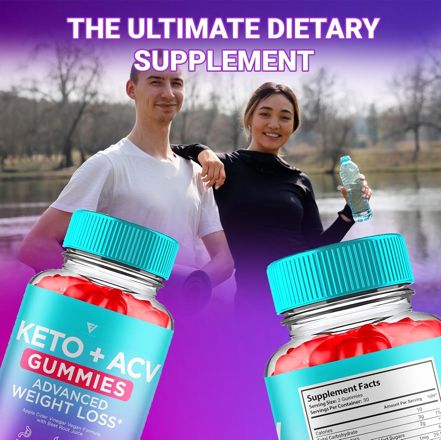 3 Pack Keto ACV Gummies for Advanced Slimming Formula - 1000MG Apple Cider Vinegar Gummy Supplement (180 Gummies)