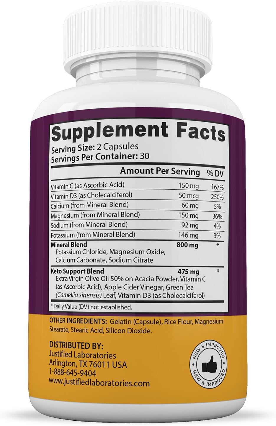 3 Pack Keto Advantage Keto Burn Pills 1275MG with Apple Cider Vinegar & Green Tea - 180 Capsules
