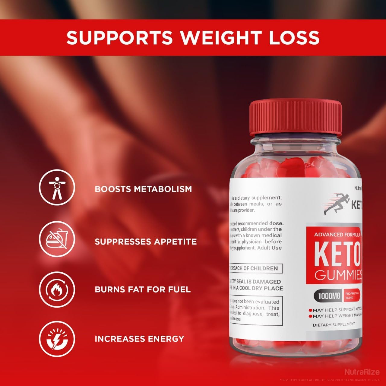 3 Pack Keto Rush Keto ACV Gummies for Slimming Formula Support - Maximum Strength Supplement - 180 Gummies