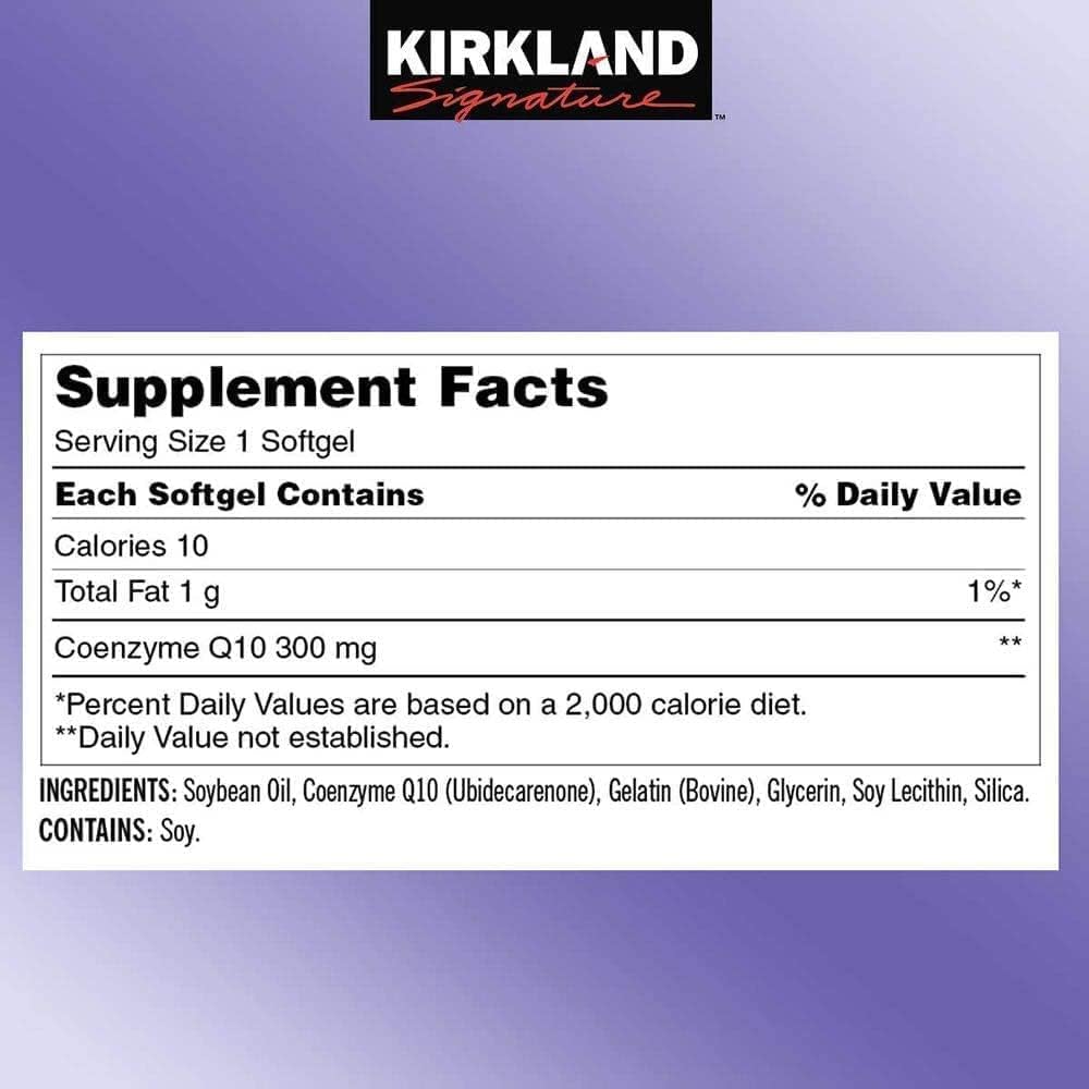 3 Pack Kirkland Signature CoQ10 300 mg Softgels - 100 Count