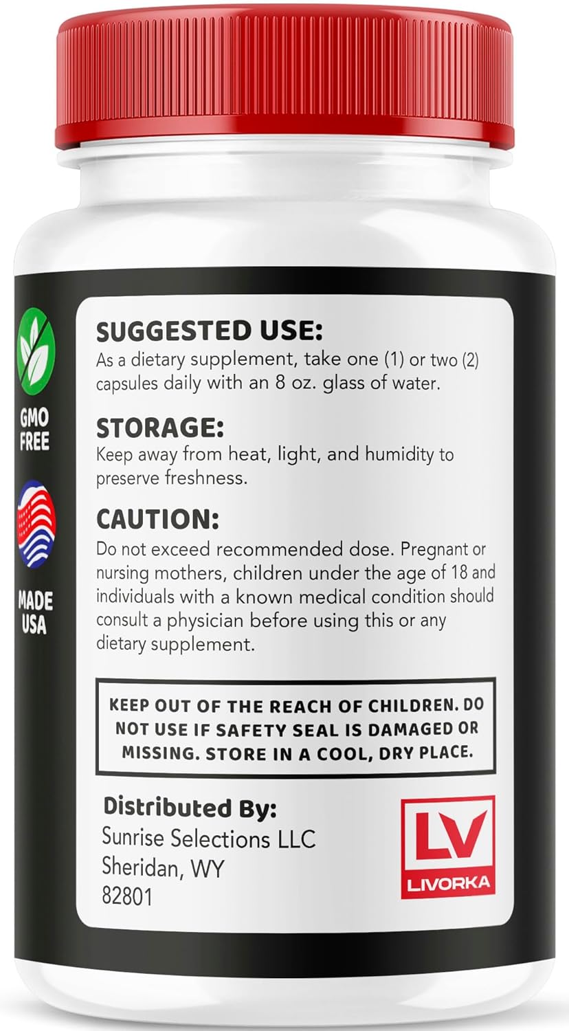 3 Pack LIVORKA Vital Prime for Men Capsules - Advanced Formula Supplement Support for 3 Months