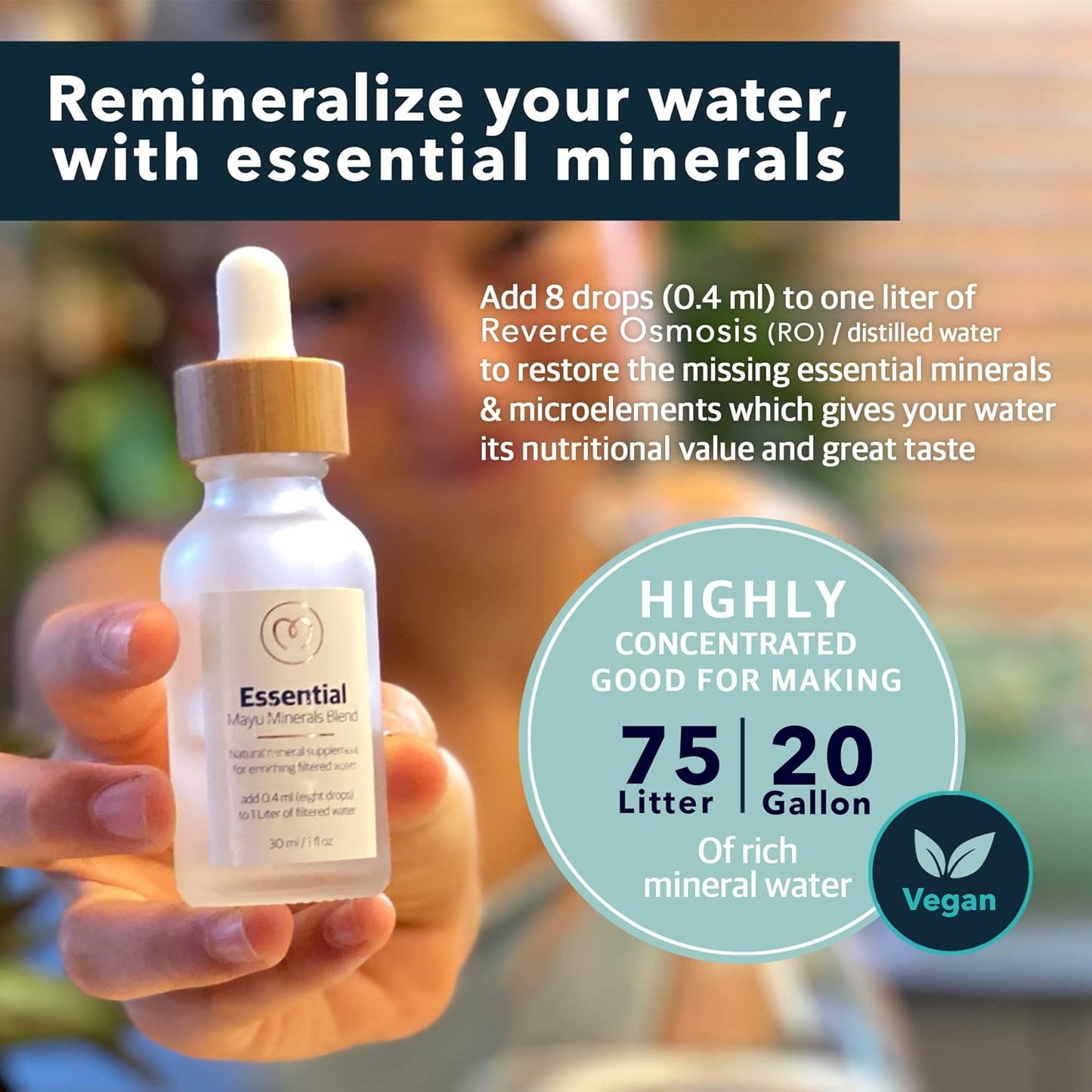 3-Pack mayu Trace Mineral Drops with Electrolyte Water Drops for Hydration and Mineral Replenishment