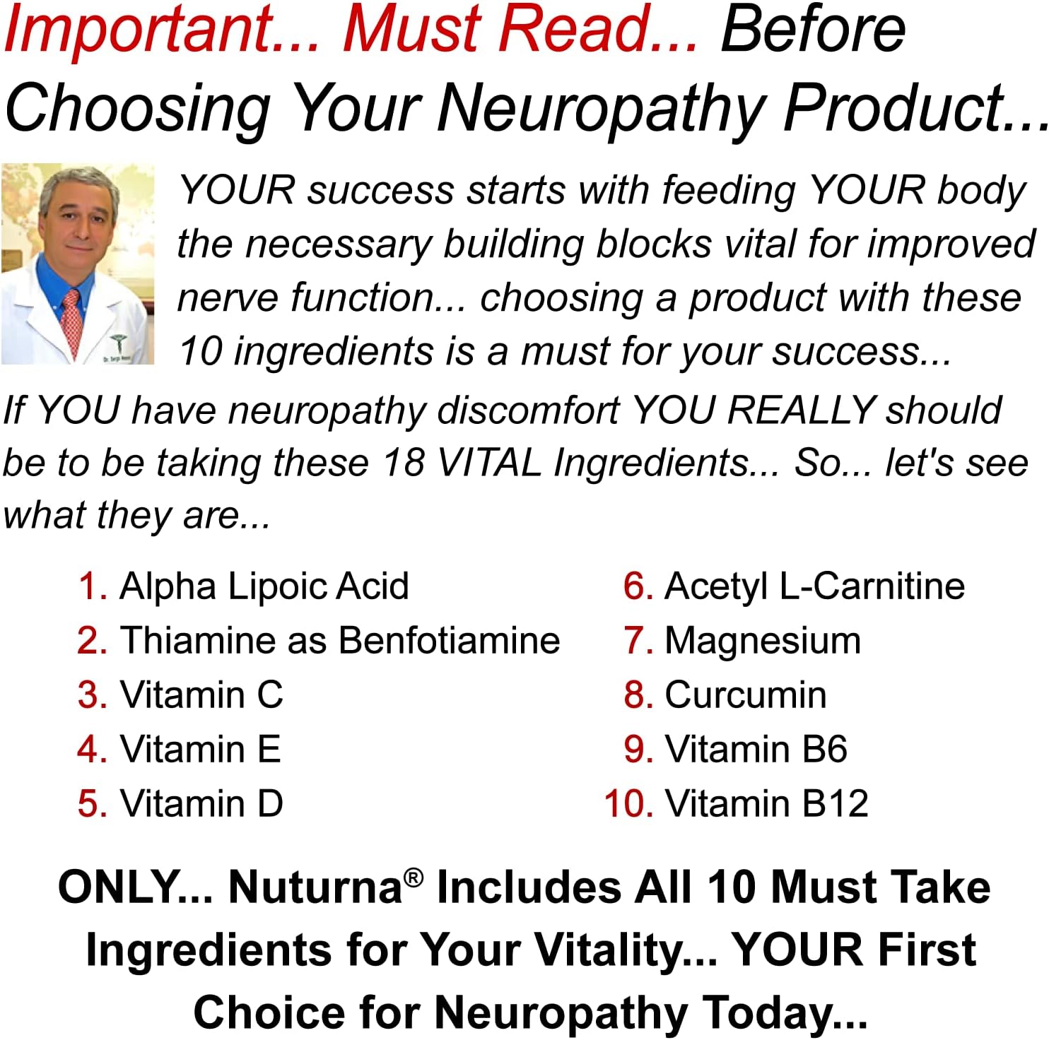 3 Pack Neuropathy Support Supplement with Alpha Lipoic Acid & Benfotiamine - Natural Renew Vitamins for Peripheral Neuropathy - 360 Capsules, 90 Day Supply