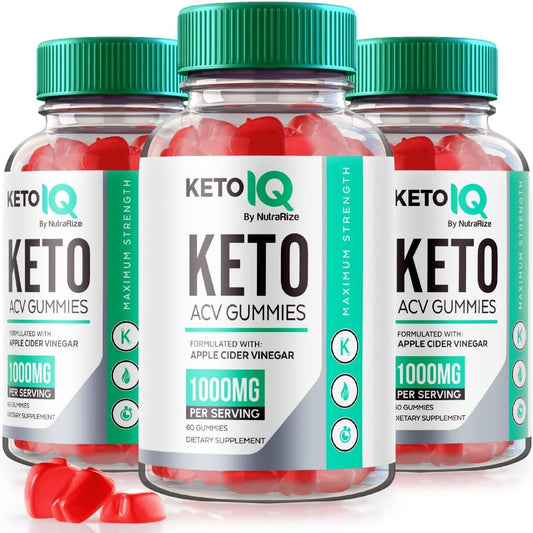 3-Pack NutraRize Keto IQ Keto ACV Gummies for Advanced Slimming Formula - 180 Gummies