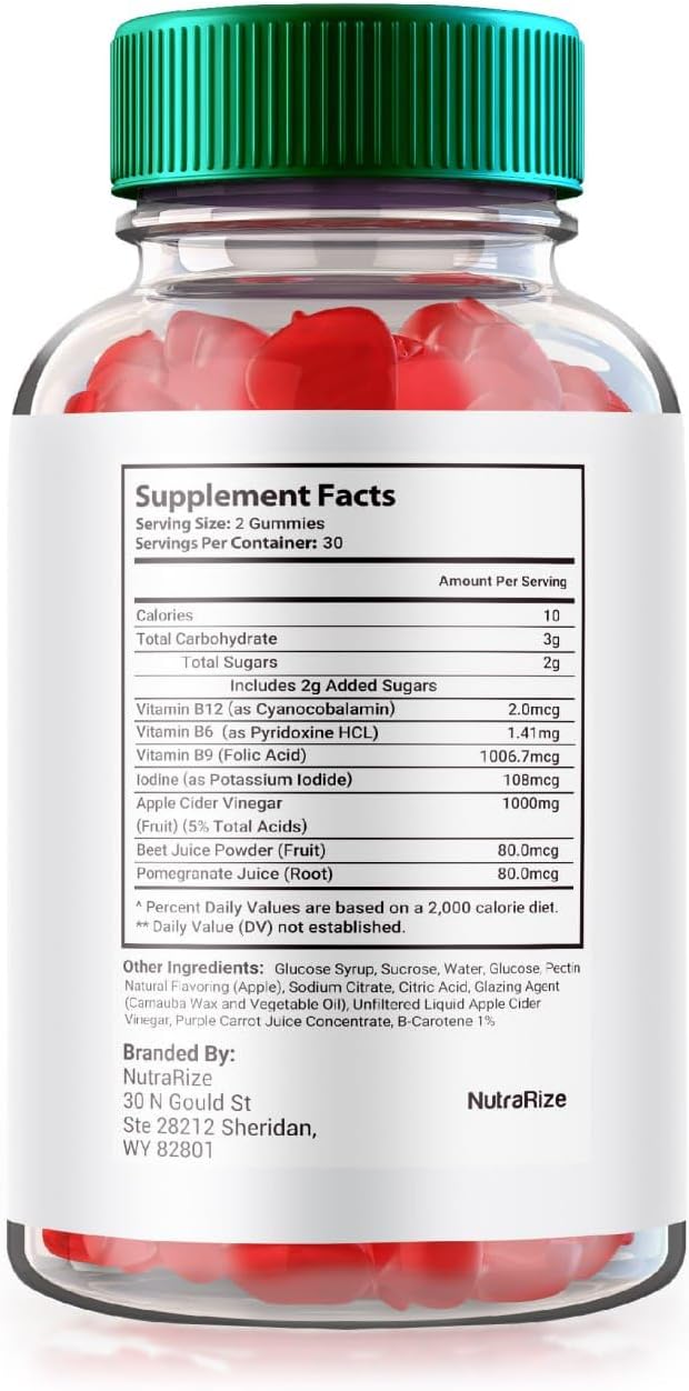 3-Pack NutraRize Keto IQ Keto ACV Gummies for Advanced Slimming Formula - 180 Gummies