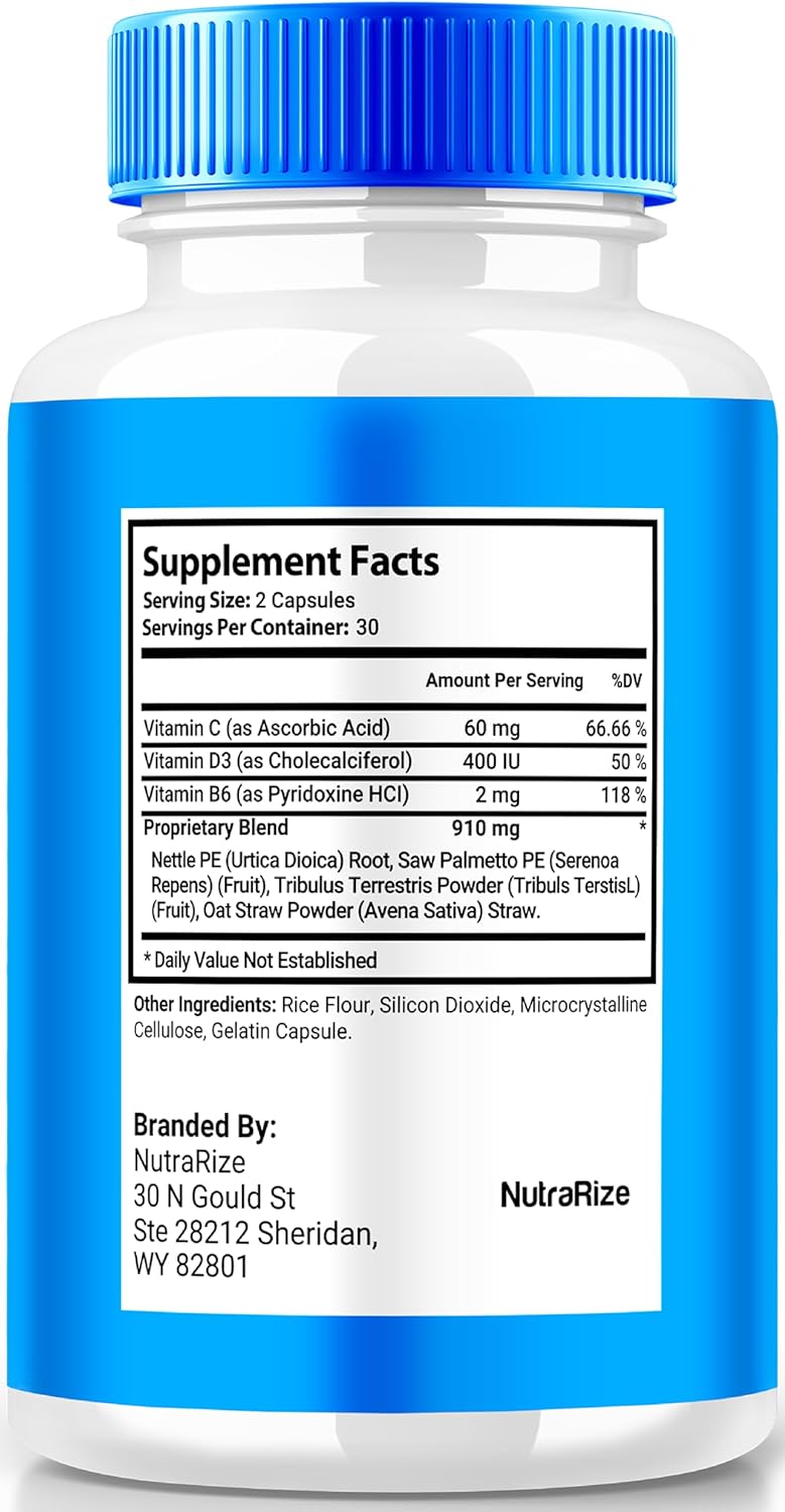 3 Pack NutraRize ProstaDrive Capsules - Official Prostate Drive Supplement for Prostate Health, Natural Formula for Energy & Well-Being, 180 Capsules