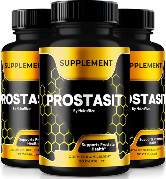 3 Pack NutraRize Prostasit Capsules - Natural Premium Formula for Prostate Health - Official Health Supplement - 180 Capsules