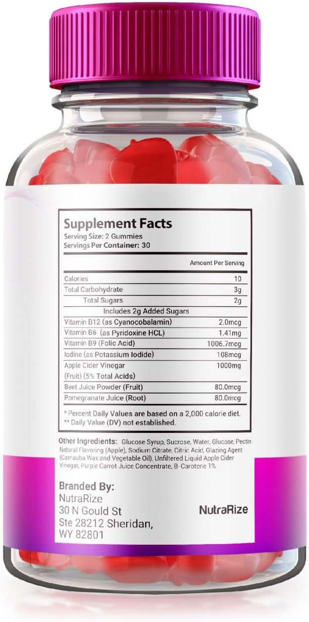 3-Pack NutraRize Ripped Results Keto+ACV Gummies for Advanced Weight Loss - 180 Gummies