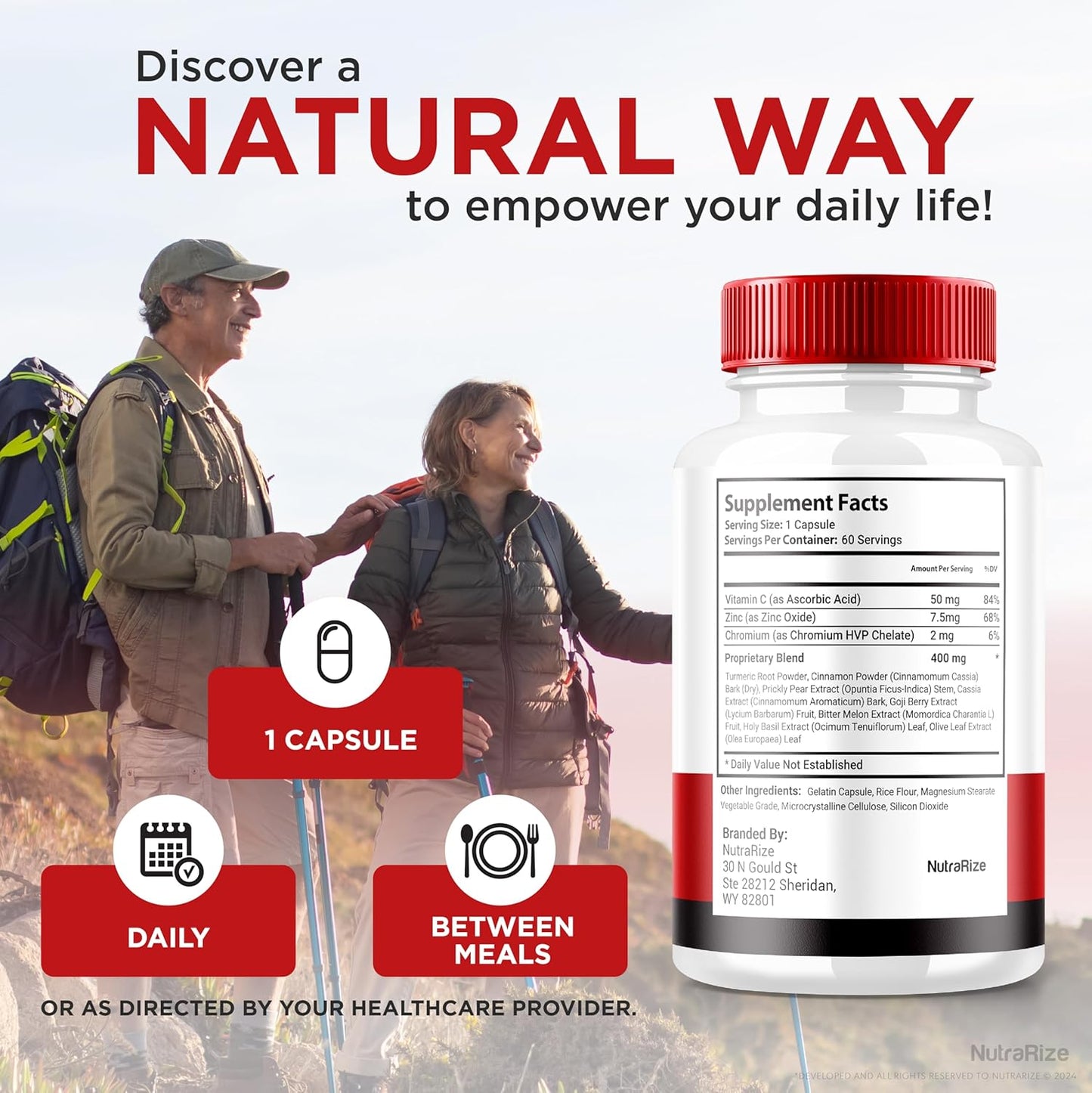 3 Pack NutraRize Sugar Health Glyco Optimizer Capsules - Premium Blood Formula for Healthy Levels - All Natural Supplement for Overall Wellness - Official SugarHealth Reviews - 180 Capsules