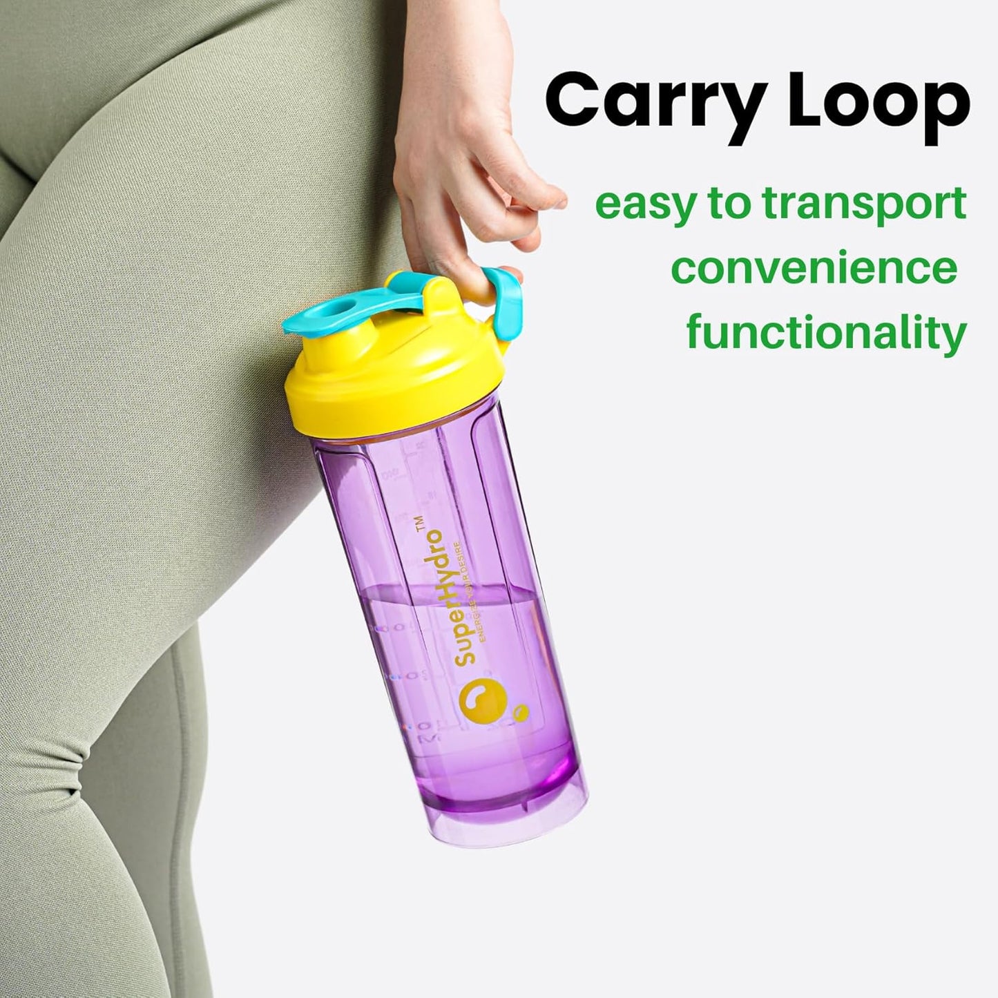 3 Pack of 24oz BPA-Free Protein Shaker Bottles - Leak Proof, Durable, Eco-Tritan, Ideal for Travel & Fitness - Men & Women - Lemon Lavender, Rosy Bloom, Frosted Mint