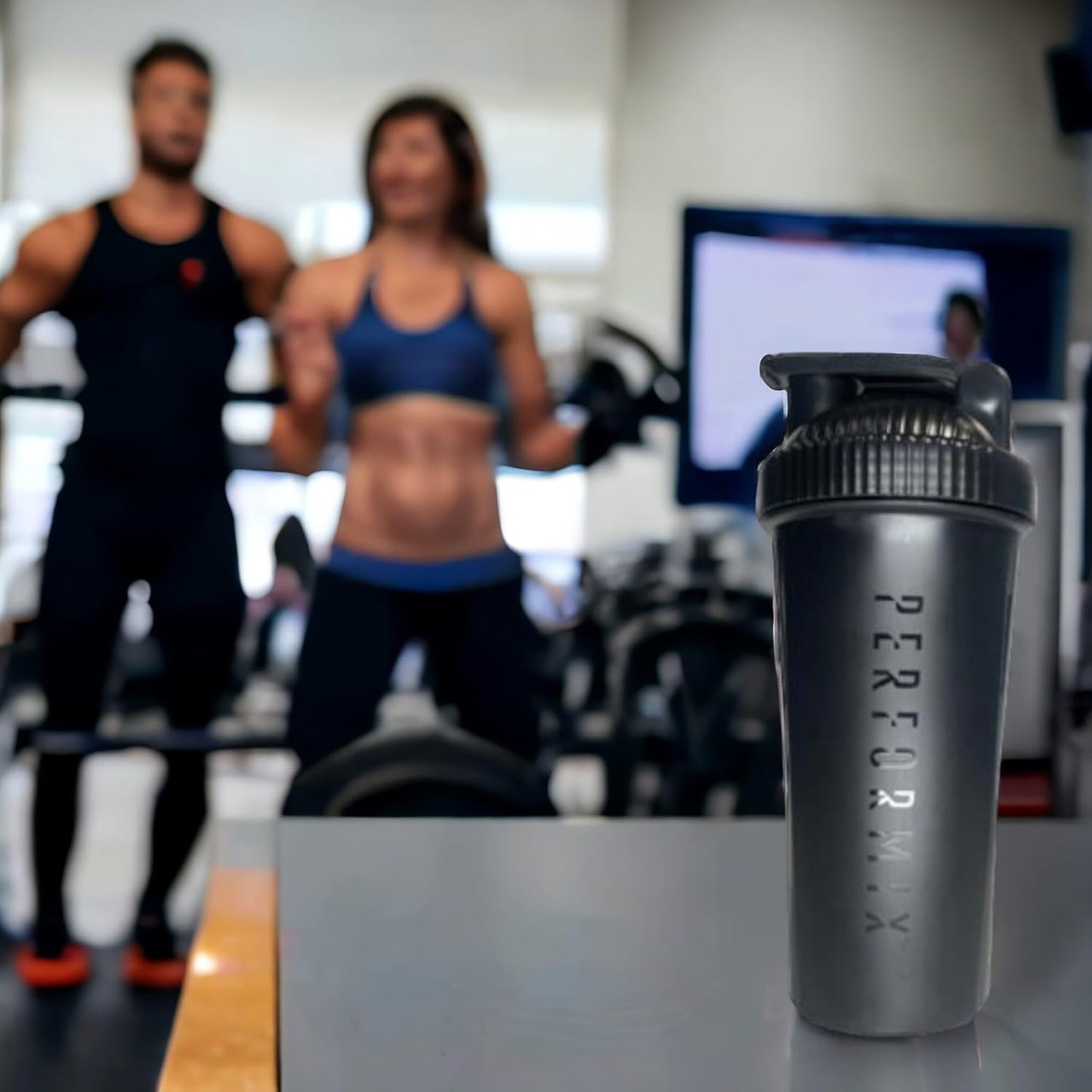3-Pack of 28-Ounce Black Shaker Bottles for Protein Shakes, Pre Workout, and Supplements with Plastic Whisk