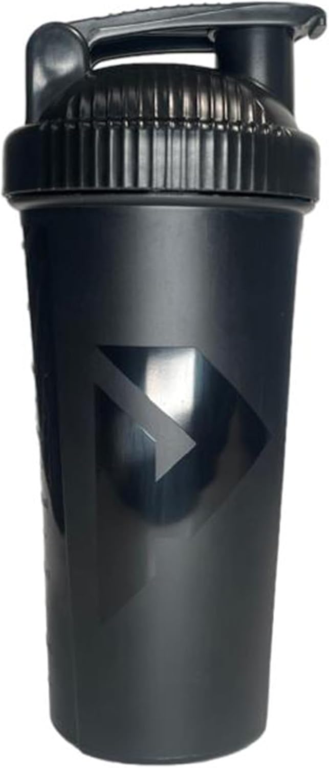 3-Pack of 28-Ounce Black Shaker Bottles for Protein Shakes, Pre Workout, and Supplements with Plastic Whisk