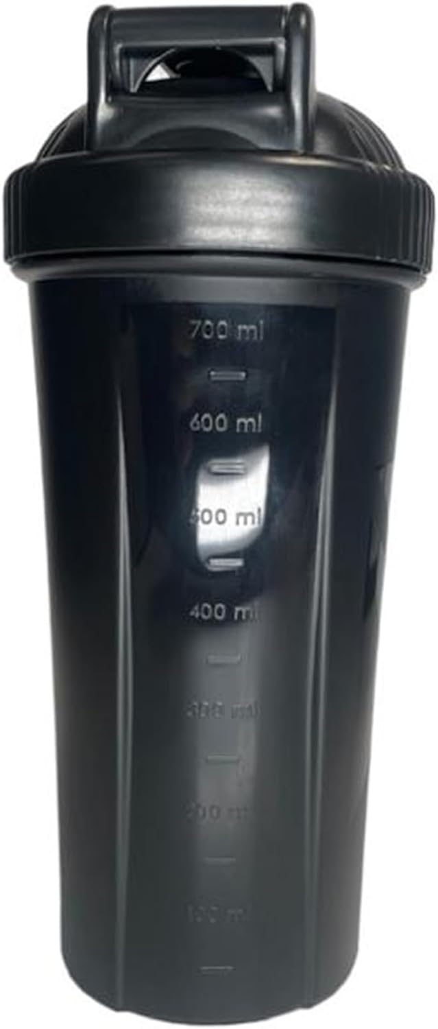 3-Pack of 28-Ounce Black Shaker Bottles for Protein Shakes, Pre Workout, and Supplements with Plastic Whisk