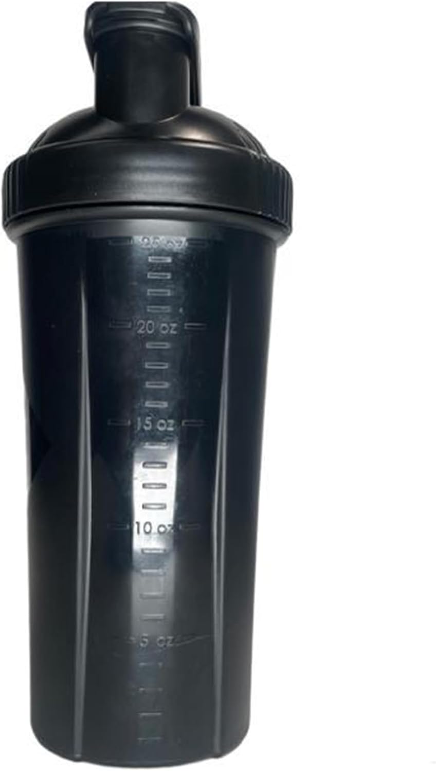 3-Pack of 28-Ounce Black Shaker Bottles for Protein Shakes, Pre Workout, and Supplements with Plastic Whisk