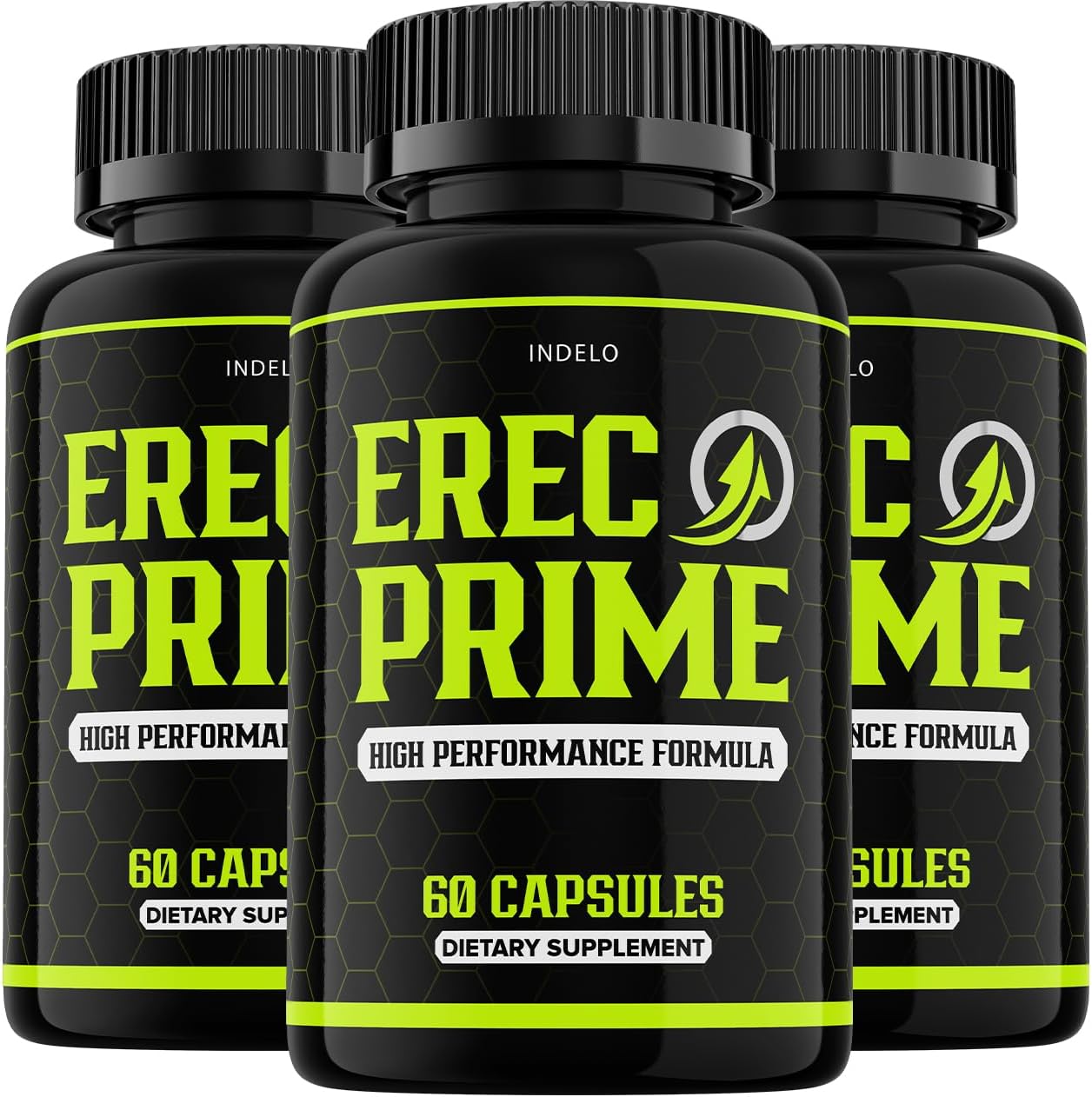 3 Pack of Indelo ErecPrime High Performance Supplements for Men - Advanced Formula with 180 Capsules - Reviews on ErecPrime24