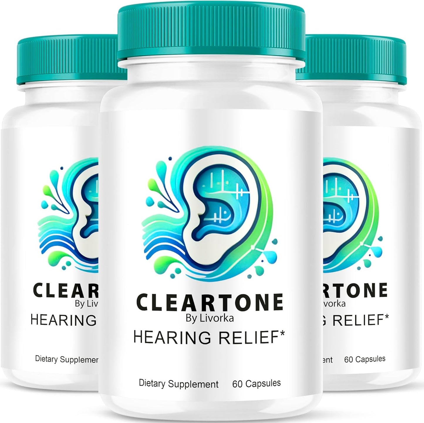 3 Pack of LIVORKA Cleartone Capsules for Advanced Hearing Health - 180 Pills for 3 Months