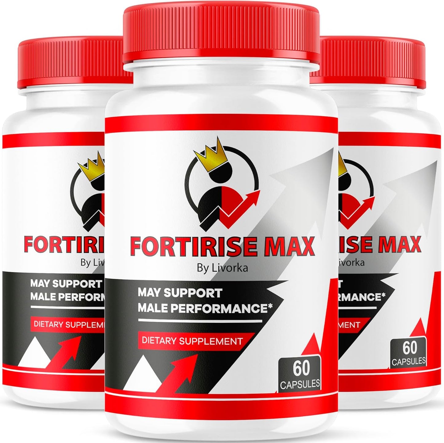3 Pack of LIVORKA Fortirise Max Pills for Men - 180 Capsules, 3 Month Supply