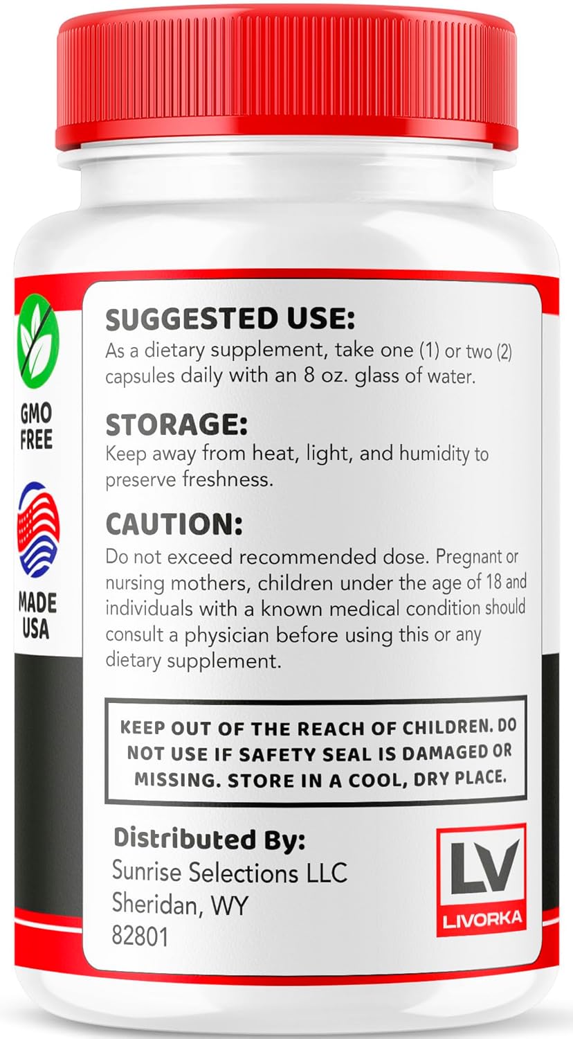 3 Pack of LIVORKA Fortirise Max Pills for Men - 180 Capsules, 3 Month Supply