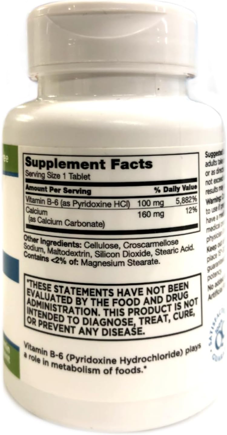 3 Pack of Quality Choice Vitamin B6 100mg Tablets - 100 Count Bottles