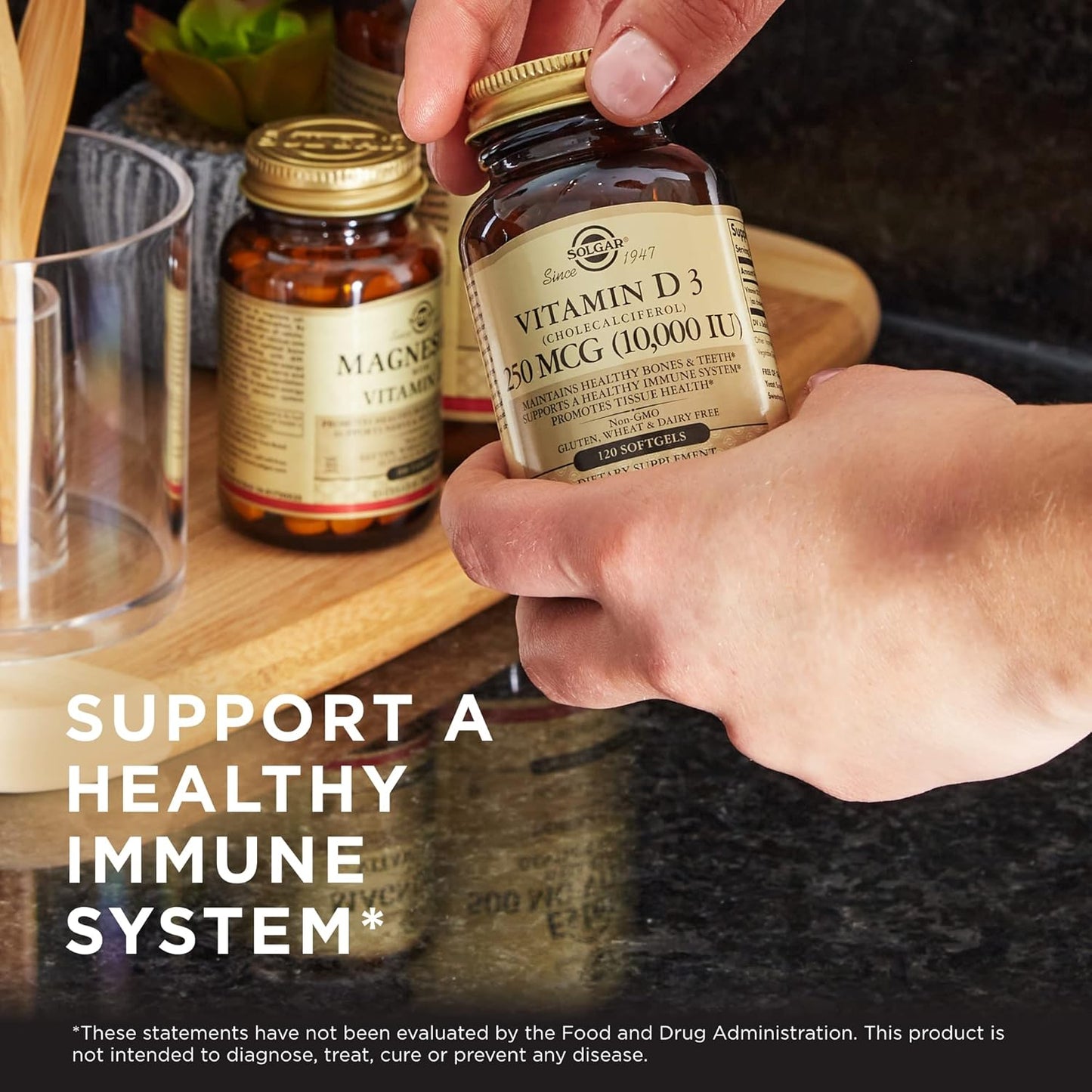 3 Pack of SOLGAR Vitamin D3 Softgels - 250 MCG (10,000 IU) - Supports Bone Health, Immune System - Non-GMO, Gluten Free - 360 Servings