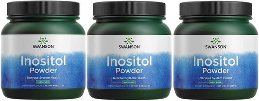 3 Pack of Swanson 100% Pure Inositol Powder - 8oz each