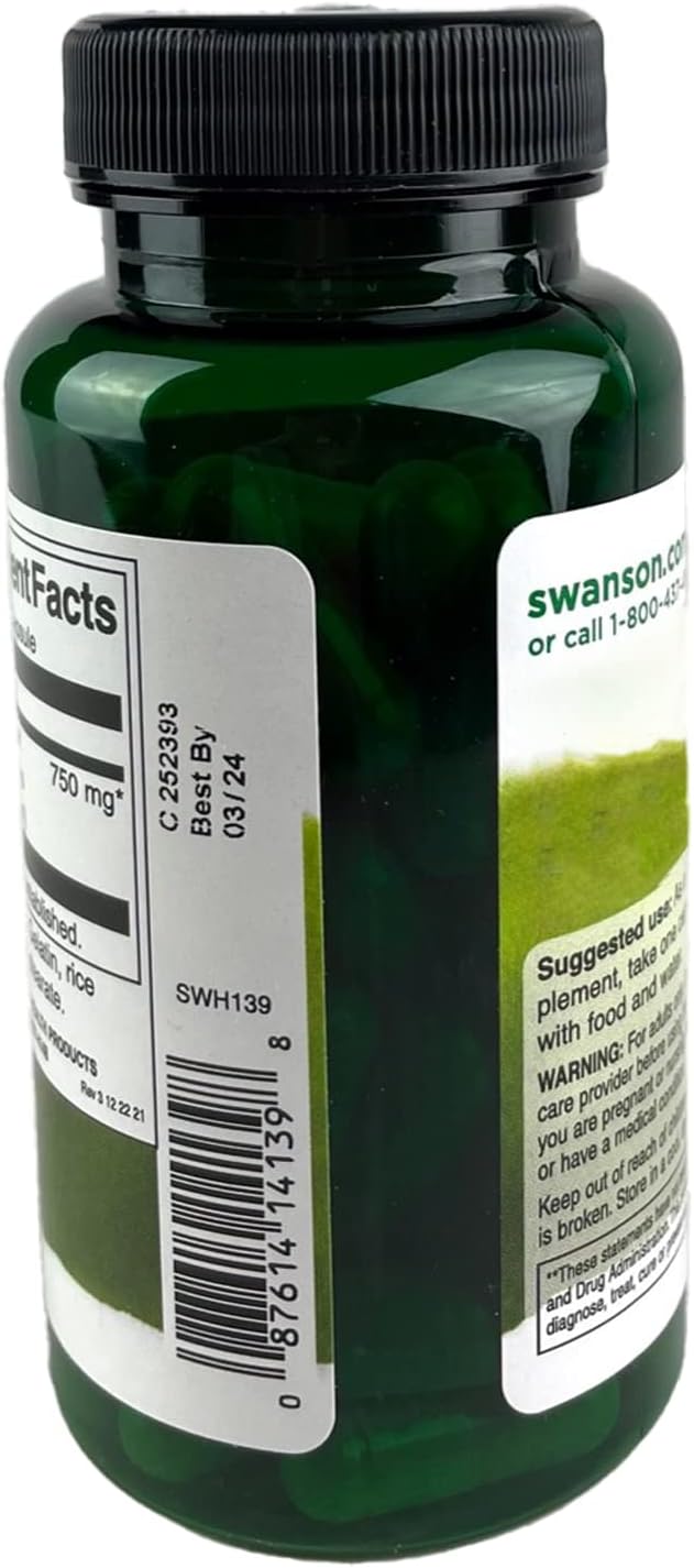 3 Pack of Swanson Olive Leaf Extract Capsules - 60 Capsules, 750mg Each, 20% Oleuropein