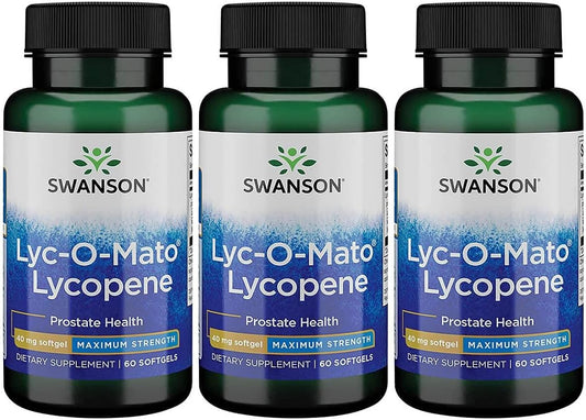 3 Pack of Swanson Super-Strength LYC-O-Mato Lycopene 40mg Softgels