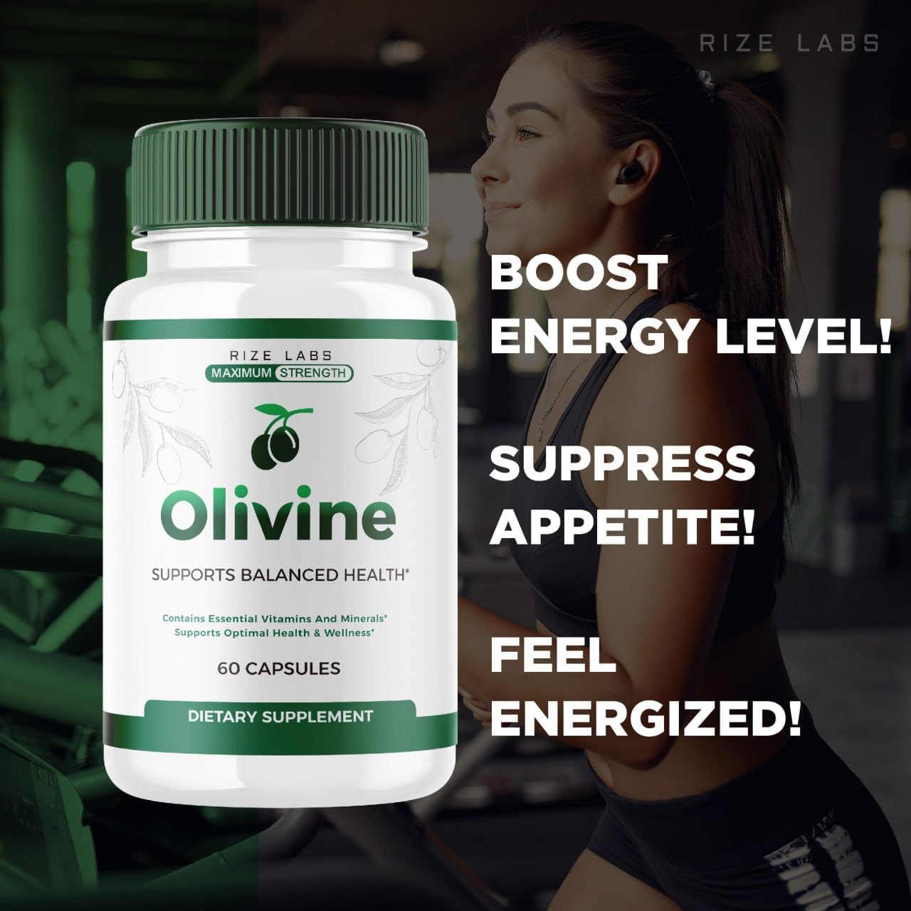 3 Pack Olivine Slimming Formula Supplement - Superfood Capsules for Total Body Wellness & Leaner Physique - 180 Capsules
