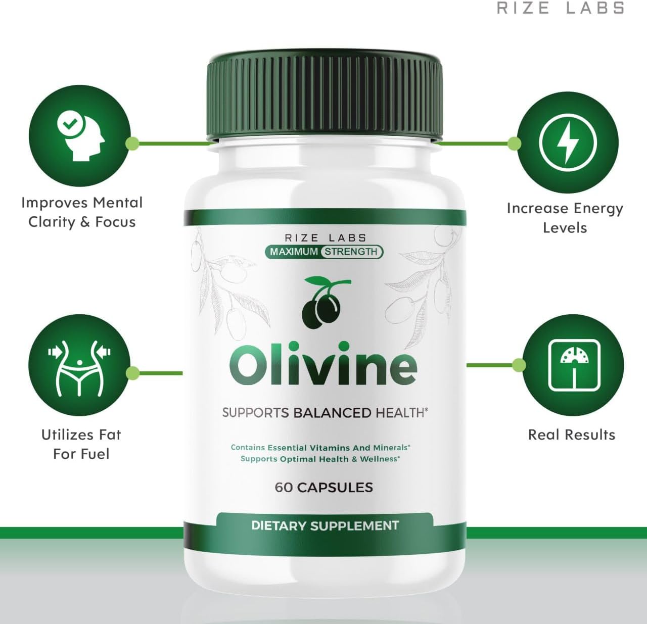 3 Pack Olivine Slimming Formula Supplement - Superfood Capsules for Total Body Wellness & Leaner Physique - 180 Capsules