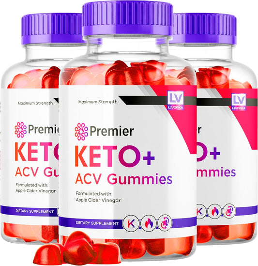3 Pack Premier Keto Plus ACV Gummies for Weight Loss - Premier Keto Gummy Extreme Pack of 3 Months