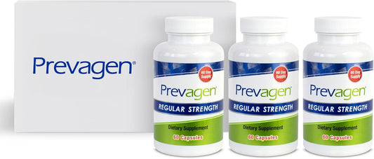 3 Pack Prevagen Regular Strength 10mg Capsules with Apoaequorin & Vitamin D + Storage Box