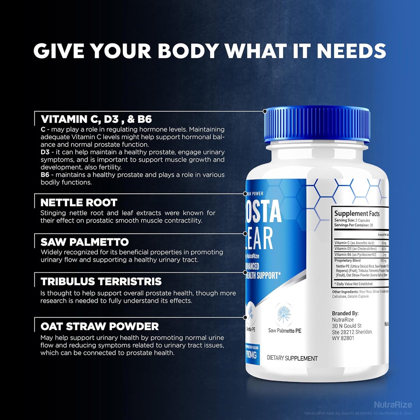 3-Pack Prosta Clear Supplement for Prostate Health - Natural Capsules for Overall Wellness - 180 Pills - NutraRize ProstaClear Reviews