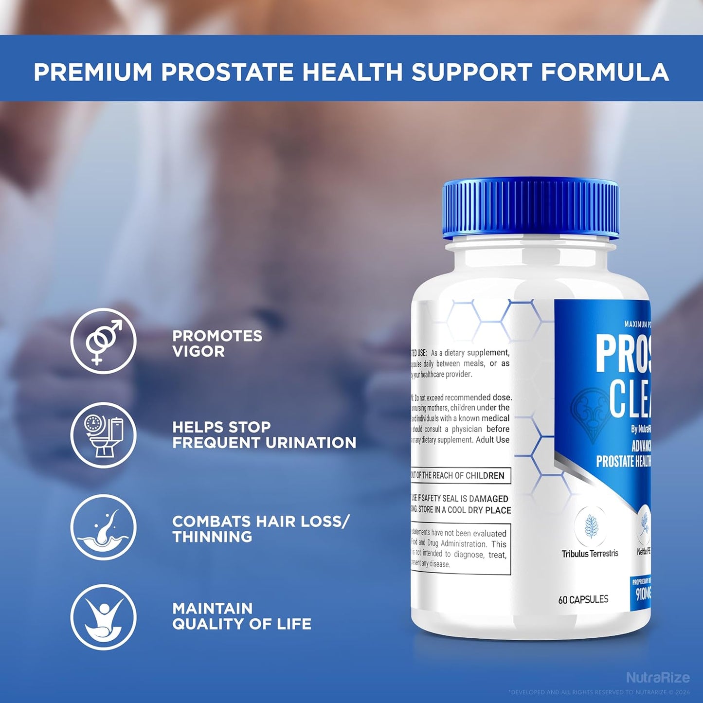 3-Pack Prosta Clear Supplement for Prostate Health - Natural Capsules for Overall Wellness - 180 Pills - NutraRize ProstaClear Reviews