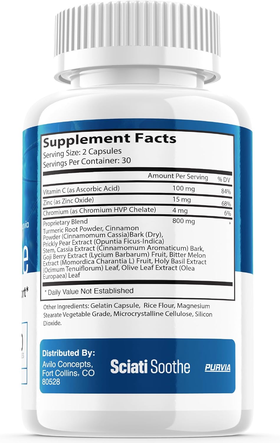 3-Pack Purvia Sciatisoothe Capsules for Sciatica Nerve Health - Advanced Wellness Support Formula (180 Capsules)