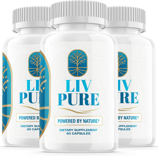 3 Pack Rillvo Liv Pure Liver Purification Supplement - Powered by Nature Formula (180 Capsules)