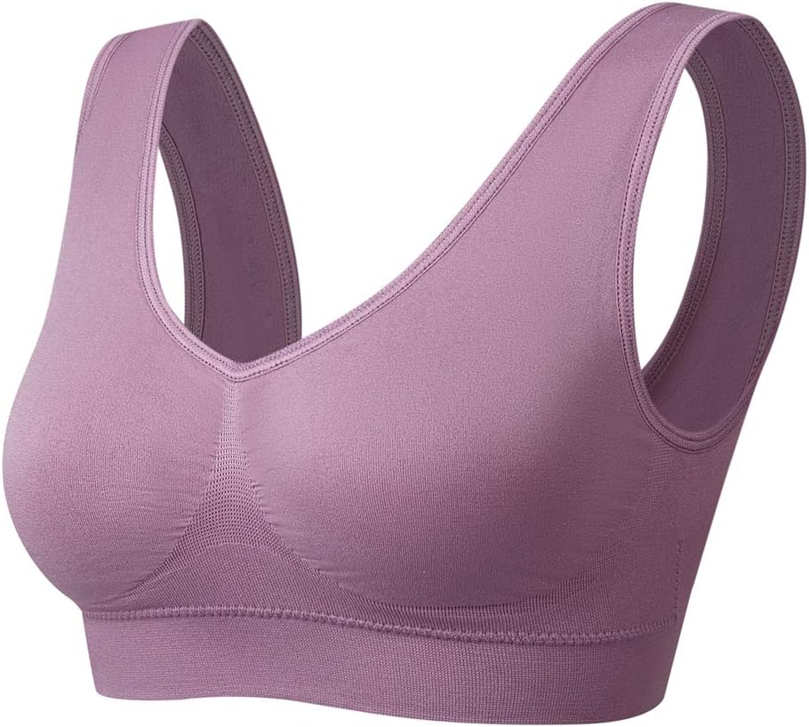 3 Pack Seamless Sports Bras for Women with Removable Pads - Vermilion Bird