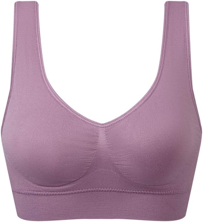 3 Pack Seamless Sports Bras for Women with Removable Pads - Vermilion Bird