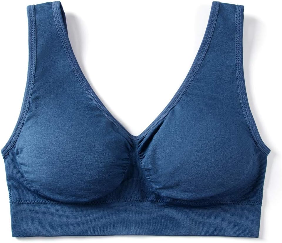 3 Pack Seamless Sports Bras for Women with Removable Pads - Vermilion Bird