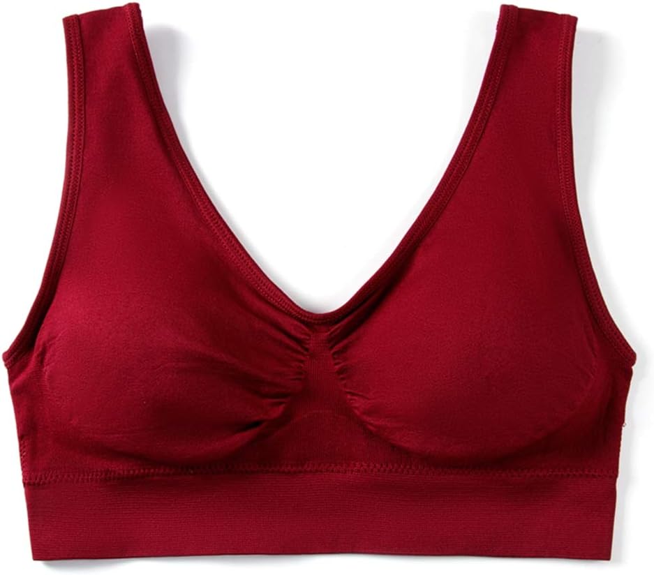 3 Pack Seamless Sports Bras for Women with Removable Pads - Vermilion Bird