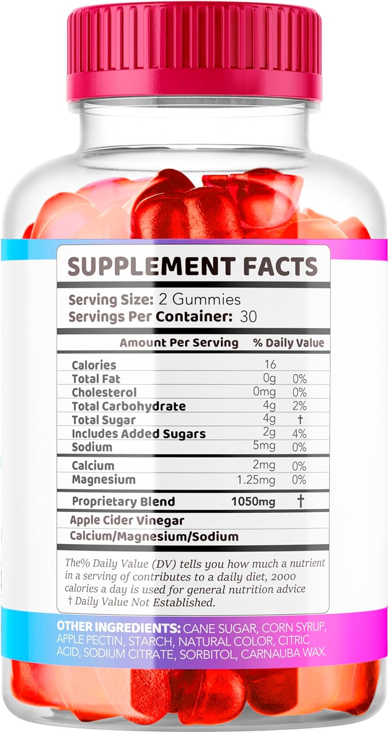 3 Pack SlimAura Keto ACV Gummies - Apple Cider Vinegar Supplement for Weight Loss - 180 Gummies for 3 Months Supply