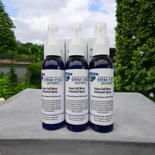 3 Pack Stem Cell Worx Intraoral Supplement for Enhanced Absorption and Stem Cell Activation. Increase Energy, Support Immunity, and Relieve Joint Pain.